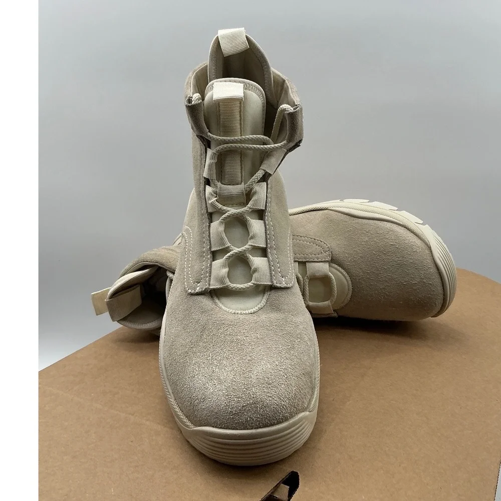 John Elliott Edition One Suede Boots Mens Beige Sand High Top Lug Sole 43 US 9.5